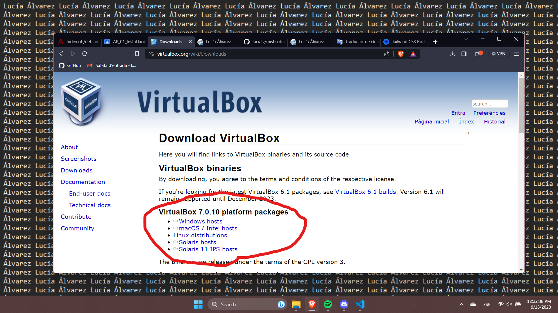 VirtualBox Descàrrega